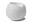 Picture of a white round shape biodegrdable coton fibre cremation urn for children on sale at Muses Design Urns. 